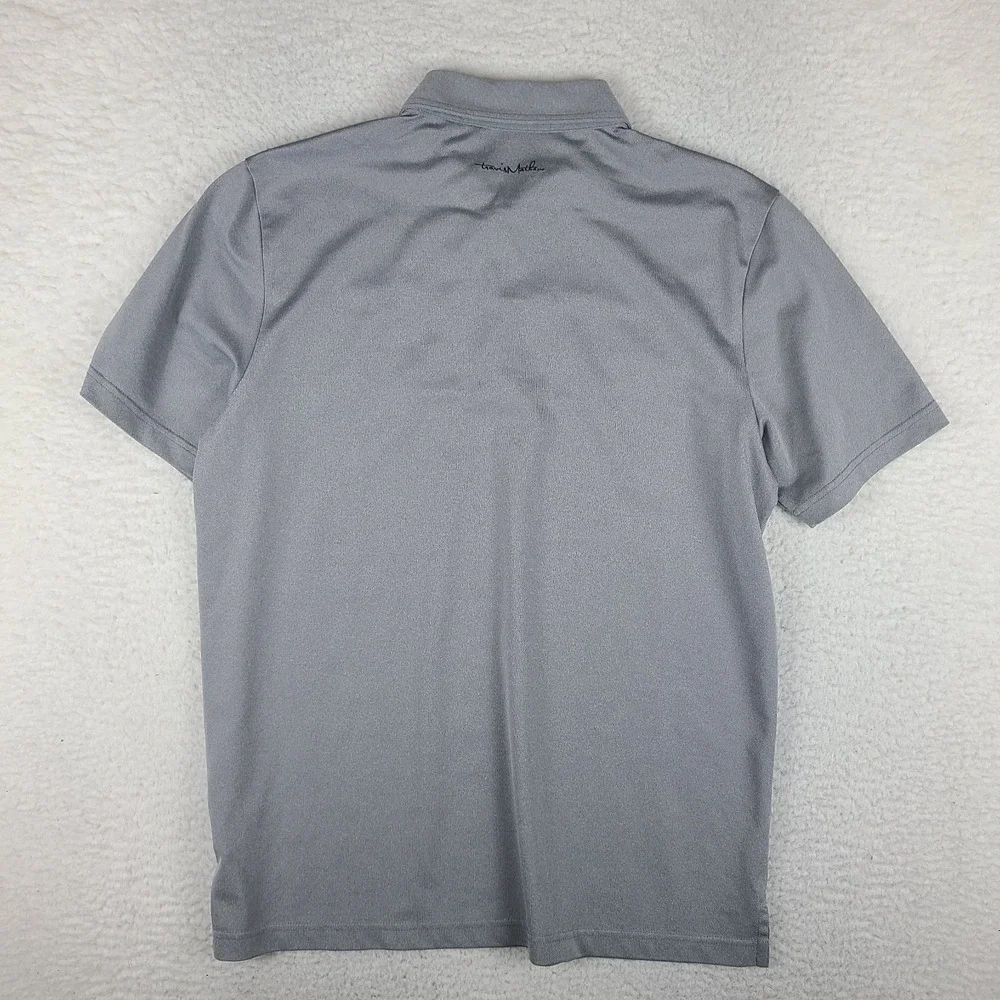 Travis Mathew Polo Shirt Mens Large Gray Performance Short Sleeve